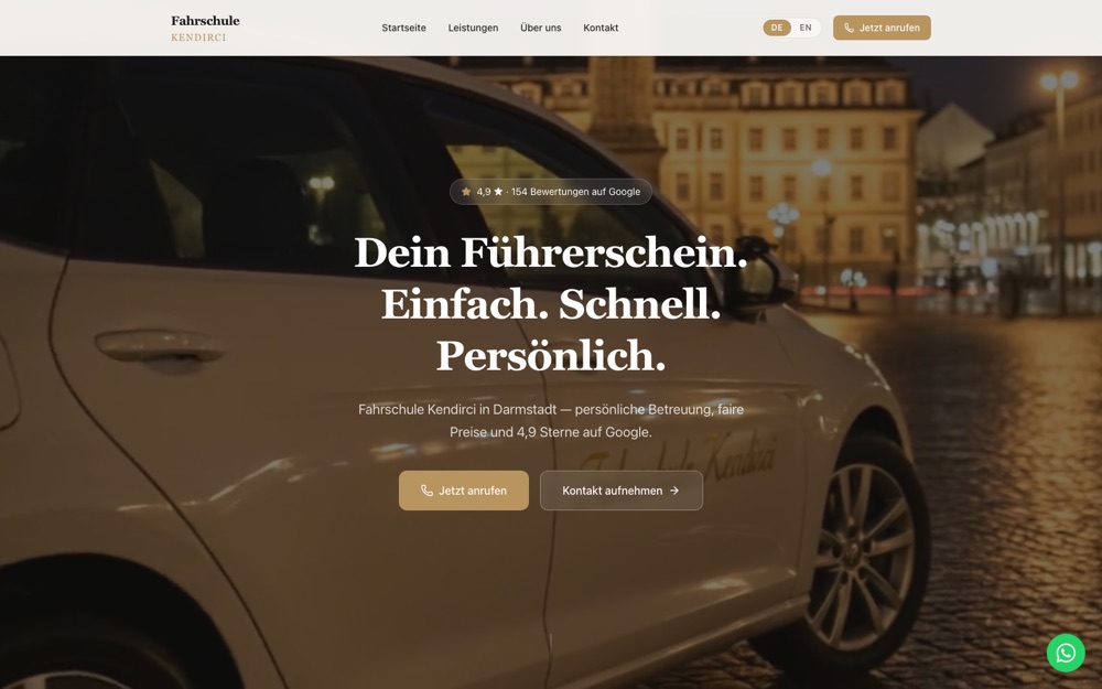 Fahrschule Kendirci driving school website